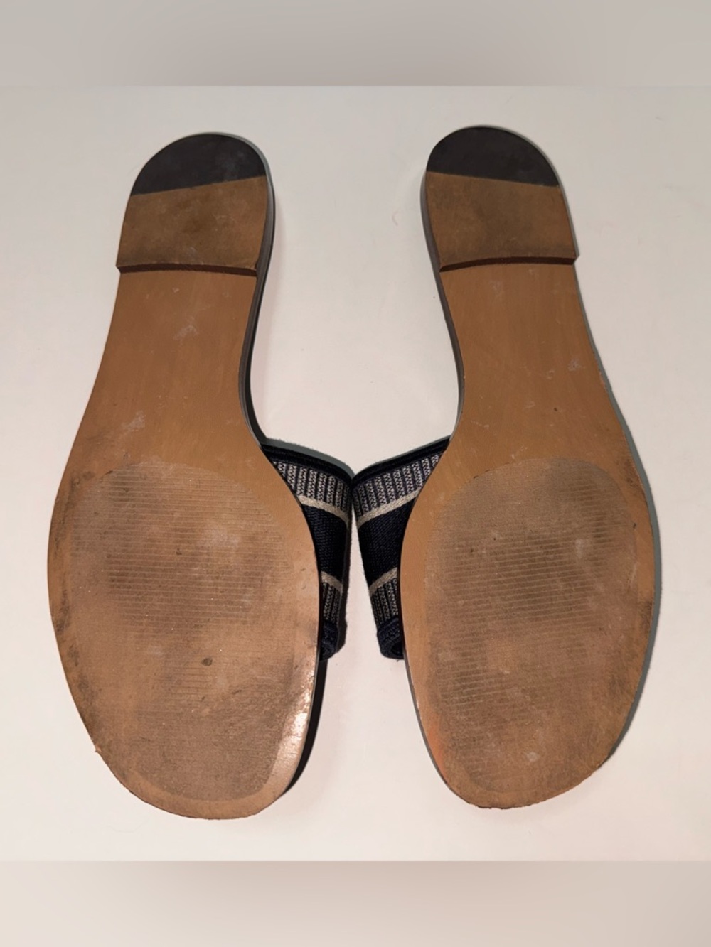 Steve Madden Navy Blue 'PARIS' Embroidered Slide Sandals - 8 - Picture 5 of 5